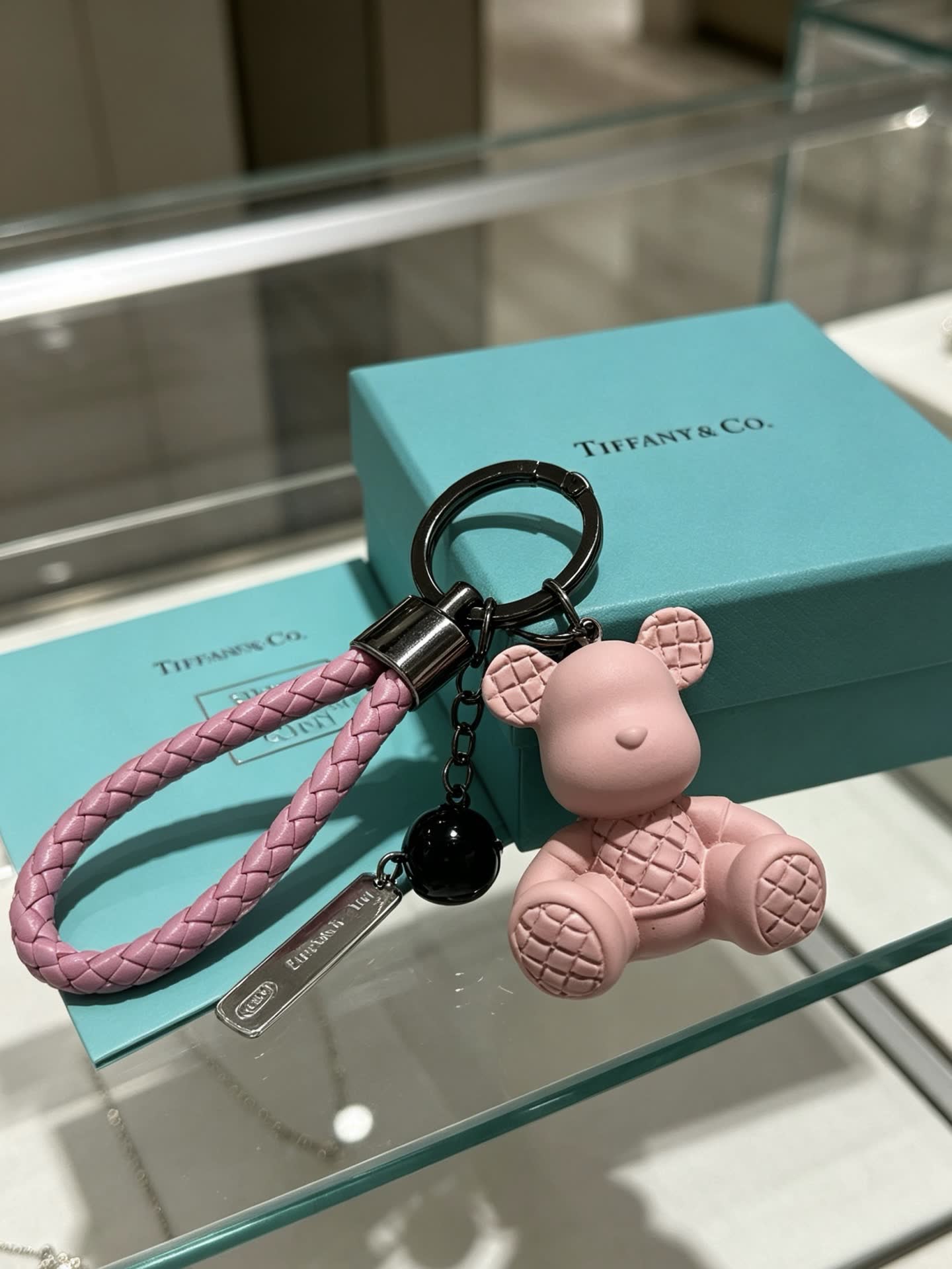 Tiffany & Co. Pink Bear Keychain